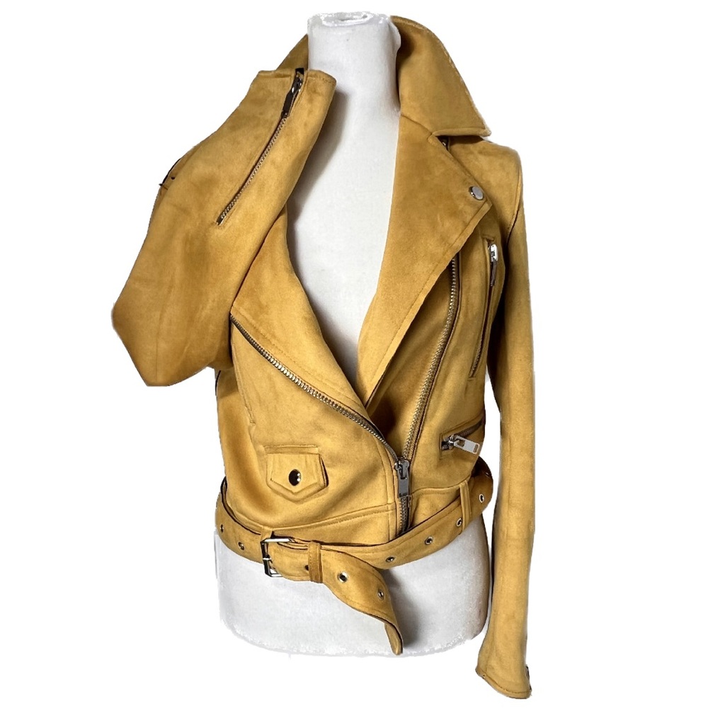 Zara suede moto jacket sz S